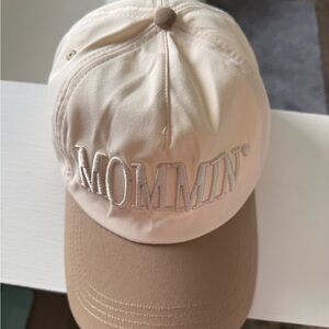 Beige and Tan 'MOMMIN' Ball Cap